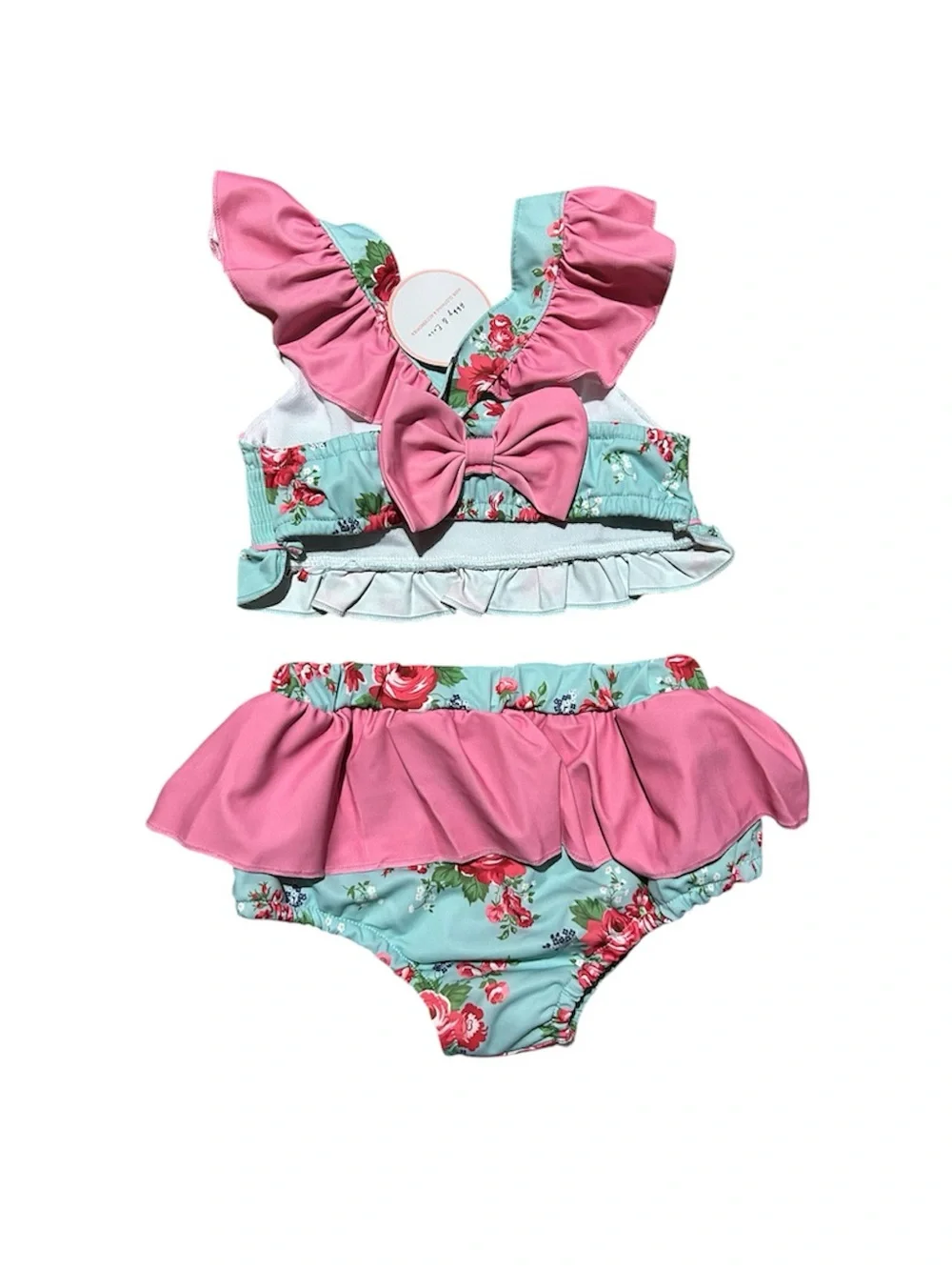 Floral Ruffle Two-Piece Swimsuit - Picture 2 of 3